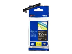 Brother TZe-335 - Standardklebemiddel - hvitt p&#229; svart Rull (1,2 cm x 8 m) 1 kassett(er) laminert teip - for P-Touch PT-D460, D610, E310; P-Touch Cube PT-P910; P-Touch Cube Pro PT-P910