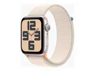 Apple Watch SE (GPS) - 2. generasjon 44 mm - stjernelysaluminium - smartklokke med sportssl&#248;yfe - tekstil - stjernelys - h&#229;ndleddst&#248;rrelse: 140-245 mm - 32 GB - Wi-Fi, Bluetooth - 32.9 g