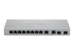 Zyxel XGS1210-12 - V2 - switch - Styrt - 8 x 10/100/1000 + 2 x 100/1000/2.5G + 2 x 1 Gigabit / 10 Gigabit SFP+ (opplink) stasjon&#230;r, veggmonterbar