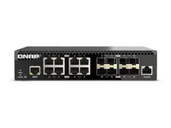 QNAP QSW-M3216R-8S8T - Switch - Styrt - 8 x 100/1000/2.5G/5G/10GBase-T + 8 x 10Gb Ethernet SFP+ rackmonterbar