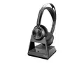 Poly Voyager Focus 2-M - Hodesett - on-ear Bluetooth - tr&#229;dl&#248;s, kablet - aktiv st&#248;ydemping - USB-C via Bluetooth-adapter - svart - Certified for Microsoft Teams
