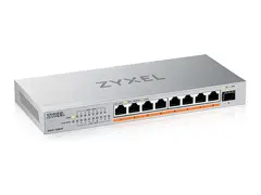 Zyxel XMG-100 Series XMG-108HP Switch - ustyrt - ikke-styrt - 8 x 100/1000/2.5G (PoE++) + 1 x Gigabit SFP / 10 Gigabit SFP+ - stasjon&#230;r, veggmonterbar - PoE++ (100 W)