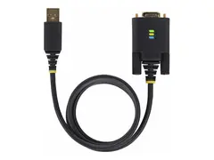 StarTech.com 3ft (1m) USB to Null Modem Serial Adapter Cable, Interchangeable DB9 Screws/Nuts, COM Retention, USB-A to RS232, FTDI, Level-4 ESD Protection, Windows/macOS/ChromeOS/Linux Rugged TPE Construction (1P3FFCNB-USB-SERIAL) - USB / seriell-kabel - USB (hann) til DB-9 (hann) - 1 m - svart