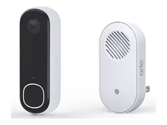 Arlo Video Doorbell 2K (2nd Generation) Smart d&#248;rbjelle og ringeklokke - med kamera - tr&#229;dl&#248;s - Wi-Fi - 2.4 Ghz