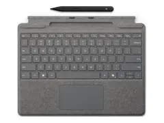 Microsoft Surface Pro Keyboard Tastatur - med styrepute, akselerometer, lagrings- og ladebakke for Surface Slim Pen 2 - QWERTY - Nordisk - platina - med Slim Pen 2 - for Surface Pro 10, Pro 11, Pro 8, Pro 9, Pro Copilot+ PC, Pro Copilot+ PC for Business