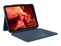 Logitech Rugged Combo 4 Touch - Tastatur og folioveske med styrepute - Apple Smart connector - klassisk bl&#229; - for Apple 10.9-inch iPad (10. generasjon)