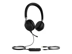 Yealink UH38 Dual - Hodesett - on-ear - Bluetooth tr&#229;dl&#248;s, kablet - USB-A - svart - Certified for Microsoft Teams