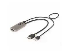 StarTech.com HDMI to DisplayPort Adapter, 8K 60Hz, Active Video Converter Adapterkabel - HDMI hann til DisplayPort hunn - 30 cm - romgr&#229; - aktiv, 8K 60Hz st&#248;tte, Enretnings