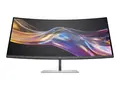 HP 738pu - Series 7 Pro - LED-skjerm - kurvet 38&quot; (37.52&quot; synlig) - 3840 x 1600 WQHD+ @ 60 Hz - IPS Black - 400 cd/m&#178; - 2000:1 - DisplayHDR 400 - 5 ms - Thunderbolt 4, HDMI, DisplayPort, USB-C - h&#248;yttalere - svart, s&#248;lv