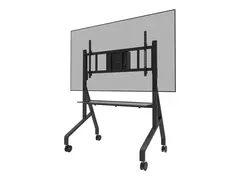 Neomounts FL50-575BL1 - Vogn - solid for displaystativ - gulvstativ - l&#229;sbar - st&#229;l - svart - skjermst&#248;rrelse: 65&quot;-110&quot;