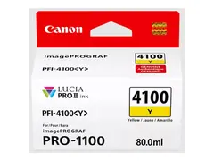 Canon PFI-4100 Y - 80 ml - gul - original hengeboks - blekkbeholder - for imagePROGRAF PRO-1100