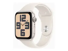 Apple Watch SE (GPS) - 2. generasjon - 44 mm stjernelysaluminium - smartklokke med sportsb&#229;nd - fluorelastomer - stjernelys - b&#229;ndbredde: M/L - 32 GB - Wi-Fi 4, Bluetooth - 32.9 g