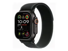 Apple Watch Ultra 2 - 49 mm - svart titan smartklokke med Trail Loop - nylonvev - svart - b&#229;ndbredde: M/L - 64 GB - LTE, Wi-Fi 4, UWB, Bluetooth - 4G - 61.8 g