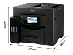 Epson EcoTank ET-5855 - Multifunksjonsskriver farge - ink-jet - ITS - A4/Legal (medie) - opp til 25 spm (trykking) - 550 ark - 33.6 kbps - USB, LAN, Wi-Fi(ac) - svart