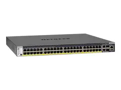 NETGEAR M4300-52G-PoE+ - Switch L3 - Styrt - 2 x 10/100/1000/10000 + 2 x 10 Gigabit SFP+ + 48 x 10/100/1000 (PoE+) - front til bakside-luftflyt - rackmonterbar - PoE+ (860 W)