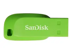 SanDisk Cruzer Blade - USB-flashstasjon - 64 GB USB 2.0 - elektrisk gr&#248;nn