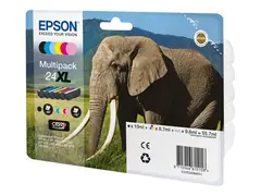 Epson 24XL Multipack - 6-pack - XL - svart, gul, cyan, magenta, lys magenta, lys cyan original - blekkpatron - for Expression Photo XP-55, XP-750, XP-760, XP-850, XP-860, XP-950, XP-960, XP-970