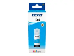 Epson EcoTank 104 - 65 ml - cyan original - blekkbeholder - for EcoTank ET-14100, 1810, 2721, 2810, 2811, 2812, 2814, 2815, 2820, 2821, 2825, 2826, 4800