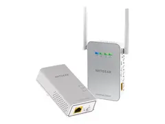 NETGEAR Powerline PLW1000 - Str&#248;mlinjeadaptersett 1GbE, HomePlug AV (HPAV) 2.0, IEEE 1901 Wi-Fi 5 - Dobbeltb&#229;nd - veggpluggbar - med NETGEAR PowerLINE 1000 Adapter (PL1000)