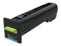 Lexmark - Ekstra h&#248;y ytelse - cyan original - tonerpatron LCCP, LRP - for Lexmark CX825de, CX825dte, CX825dtfe, CX860de, CX860dte, CX860dtfe