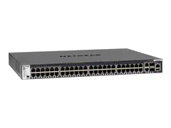 NETGEAR M4300-52G - Switch - L3 Styrt - 2 x 10/100/1000/10000 + 2 x 10 Gigabit SFP+ + 48 x 10/100/1000 - front til bakside-luftflyt - rackmonterbar