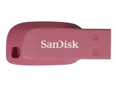 SanDisk Cruzer Blade - USB-flashstasjon - 64 GB USB 2.0 - elektrisk rosa