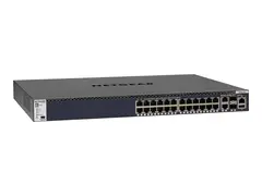 NETGEAR M4300-28G - Switch - L3 Styrt - 2 x 10/100/1000/10000 + 2 x 10 Gigabit SFP+ + 24 x 10/100/1000 - front til bakside-luftflyt - rackmonterbar