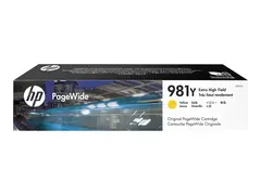 HP 981Y - 185 ml - Ekstra h&#248;y ytelse - gul original - PageWide - blekkpatron - for PageWide Enterprise Color MFP 586; PageWide Managed Color E55650