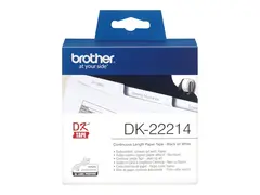 Brother DK-22214 - Hvit - Rull (1,2 cm x 30,5 m) termisk papir for Brother QL-1050, 1060, 1110, 500, 550, 560, 570, 580, 600, 650, 700, 710, 720, 820