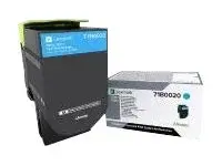 Lexmark X317 - Cyan - original tonerpatron LCCP, LRP - for Lexmark CS317dn, CS417dn, CS517de, CX317dn, CX417de