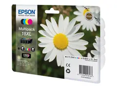 Epson 18XL Multipack - 4-pack - XL - svart, gul, cyan, magenta original - bl&#230;re med RF-alarm - blekkpatron - for Expression Home XP-212, 215, 225, 312, 315, 322, 325, 412, 415, 422, 425