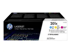 HP 201X - 3-pack - H&#248;y ytelse - gul, cyan, magenta original - LaserJet - tonerpatron (CF253XM) - for Color LaserJet Pro M252n, MFP M274n, MFP M277c6, MFP M277dw, MFP M277n