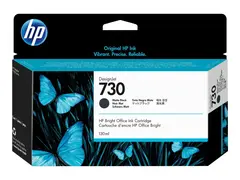 HP 730 - 130 ml - matt svart - original - DesignJet blekkpatron - for DesignJet SD Pro MFP, T1600, T1600dr, T1700, T1700dr, T1708, T1708dr, T2600, T2600dr