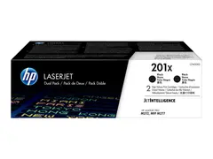 HP 201X - 2-pack - H&#248;y ytelse - svart original - LaserJet - tonerpatron (CF400XD) - for Color LaserJet Pro M252dn, M252dw, M252n, MFP M277c6, MFP M277dw, MFP M277n