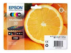 Epson 33 Multipack - 5-pack - 24.4 ml - svart, gul, cyan, magenta, fotosort original - blister - blekkpatron - for Expression Premium XP-530, XP-540, XP-630, XP-635, XP-640, XP-645, XP-830, XP-900