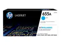 HP 655A - Cyan - original - LaserJet - tonerpatron (CF451A) for Color LaserJet Managed Flow MFP M681; LaserJet Enterprise Flow MFP M681, MFP M682