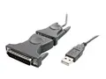 StarTech.com USB to Serial Adapter 3 ft / 1m - with DB9 to DB25 Pin Adapter - Prolific PL-2303 - USB to RS232 Adapter Cable (ICUSB232DB25) - Seriell adapter - USB 2.0 - gr&#229;