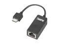 Lenovo ThinkPad Ethernet Extension Adapter Gen 2 Nettverkadapterkabel - RJ-45 (hunn) til forlengelseskontakt for Lenovo Ethernet (hann) - 8 cm - for ThinkCentre M75t Gen 2; ThinkPad L13 Yoga Gen 2; P14s Gen 2; T14s Gen 2; X13 Gen 2