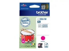 Brother LCLC22UM - XL - magenta original - blekkpatron - for Brother DCP-J785DW, MFC-J985DW; INKvestment Work Smart MFC-J985DW, MFC-J985DW XL