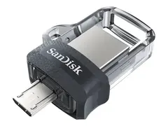 SanDisk Ultra Dual - USB-flashstasjon - 128 GB USB 3.0 / micro USB