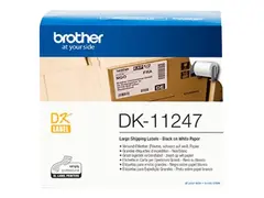 Brother DK-11247 - Svart p&#229; hvitt 103 x 164 mm 180 etikett(er) (1 rull(er) x 180) merkelapper - for Brother QL-1050, QL-1060N, QL-1100