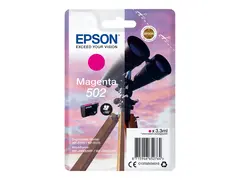 Epson 502 - 3.3 ml - magenta - original blister - blekkpatron - for Expression Home XP-5100, 5105, 5150, 5155; WorkForce WF-2860, 2865, 2880, 2885