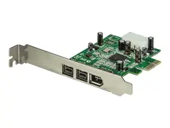 StarTech.com 3 Port 2b 1a 1394 PCI Express FireWire Card Adapter 1394 FW PCIe FireWire 800 / 400 Card (PEX1394B3) - FireWire-adapter - PCIe - FireWire 800 - 2 porter + 1 x FireWire - for P/N: BNDTB10GI, BNDTB210GSFP, BNDTB310GNDP, BNDTB410GSFP, BNDTB4M2E1, BNDTBUSB3142