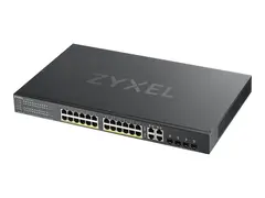 Zyxel GS1920-24HPv2 - Switch - smart - 24 x 10/100/1000 (PoE+) + 4 x kombo-Gigabit SFP + 4 x 10/100/1000 rackmonterbar - PoE+ (375 W)