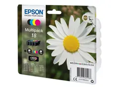 Epson 18 Multipack - 4-pack - 15.1 ml svart, gul, cyan, magenta - original - blekkpatron - for Expression Home XP-212, 215, 225, 312, 315, 322, 325, 412, 415, 422, 425