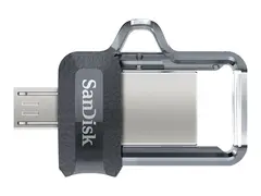 SanDisk Ultra Dual - USB-flashstasjon 64 GB - USB 3.0 / micro USB