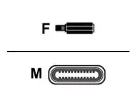 Samsung EE-UC10J - USB-C til hodetelefons-jakkadapter 24 pin USB-C hann til mini-phone stereo 3.5 mm hunn