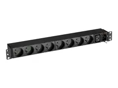 Eaton FlexPDU - Str&#248;mfordelerenhet (kan monteres i rack) AC 220-240 V - 3000 VA - inngang: IEC 60320 C20 16A - utgangskontakter: 9 (IEC-kobling, Fransk / UTE) - 1U - 19&quot;