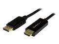 StarTech.com 6.5 ft / 2m DisplayPort to HDMI converter cable 4K (DP2HDMM2MB) - Adapterkabel - DisplayPort hann til HDMI hann - 2 m - svart - 4K-st&#248;tte - for P/N: DK30CH2DEP, DK30CH2DEPUE, DK30CH2DPPD, DK30CH2DPPDU, DK30CHDDPPD, DK30CHDPPDUE