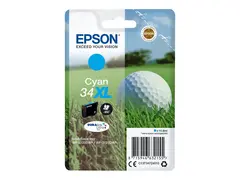 Epson 34XL - 10.8 ml - XL - cyan - original bl&#230;re med RF/lyd-alarm - blekkpatron - for WorkForce Pro WF-3720DWF, WF-3725DWF